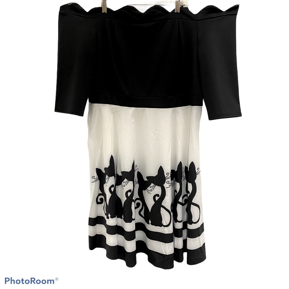 NEXTMIA Cat black & white dress 5XL NEW WITH TAGS